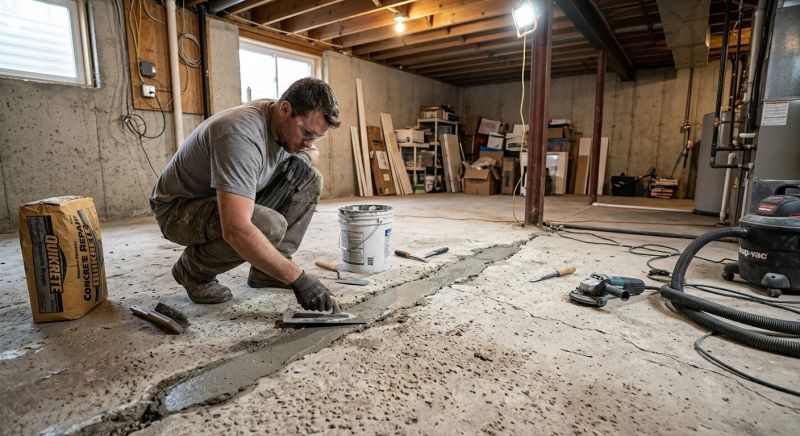 Cracked Basement Floor Repair in Walnut Creek, CA