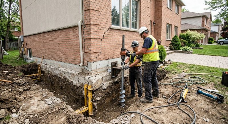 Sinking Foundation Repair in Brentwood, CA