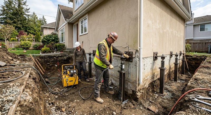Sinking Foundation Repair in Walnut Creek, CA